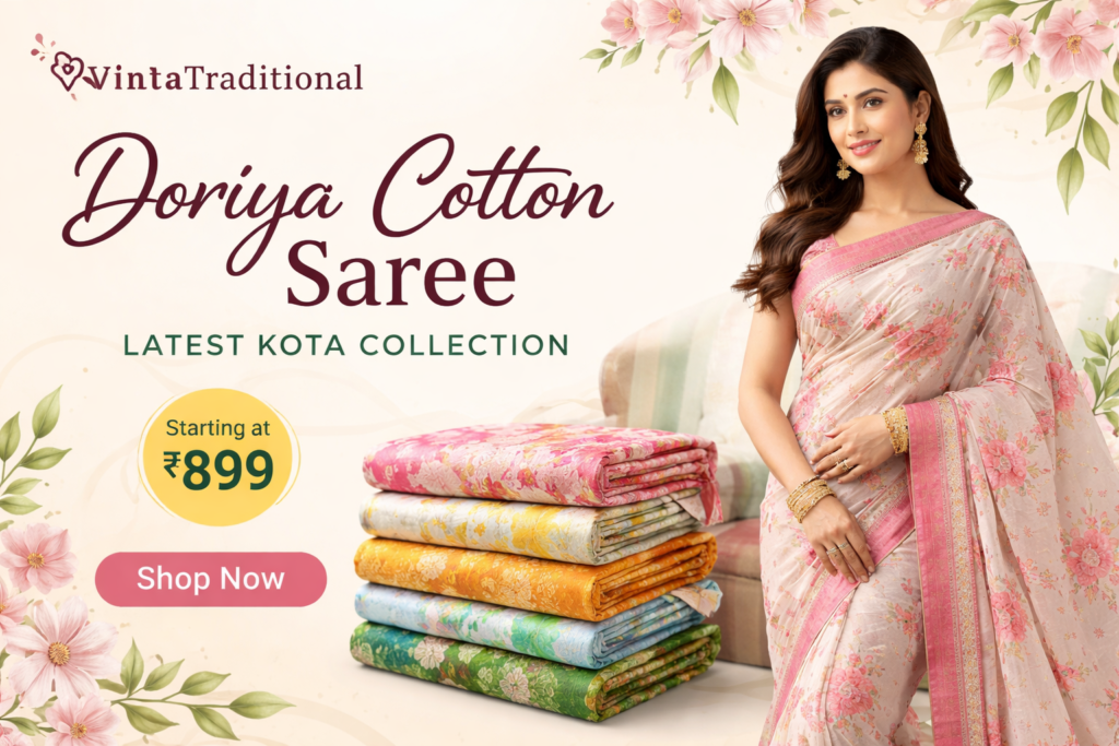 Doriya Cotton Saree – Elegant & Latest Kota Cotton Saree with Price Guide